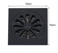 Rejilla piso Cuadrada 10x10cm negra Antiretorno