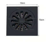 Rejilla piso Cuadrada 10x10cm negra Antiretorno