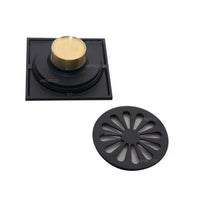 Rejilla piso Cuadrada 10x10cm negra Antiretorno