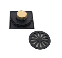 Rejilla piso Cuadrada 10x10cm negra Antiretorno