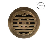 Rejilla piso Bronce Antiguo Diametro  10cm Diseño Manzana