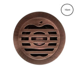 Rejilla Piso  Cobre Antiguo Diametro 10cm Diseño Manzana