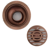 Rejilla Piso  Cobre Antiguo Diametro 10cm Diseño Manzana