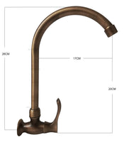 Grifería Vintage pared Bronce Antiguo (Agua fria)