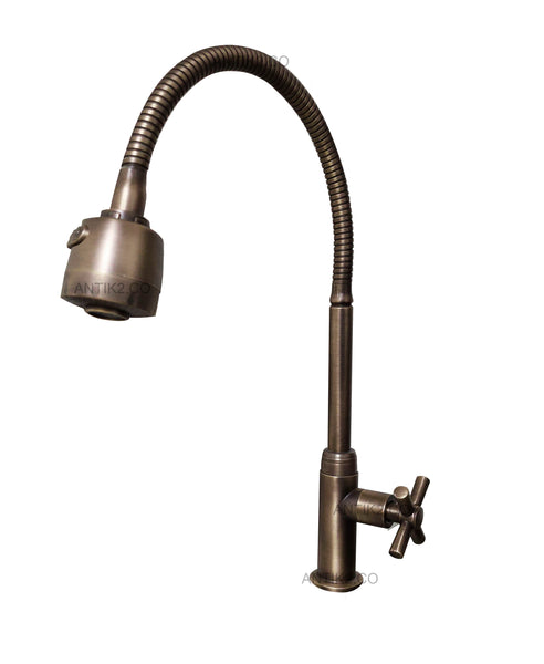Grifo vintage Flexible Bronce antiguo