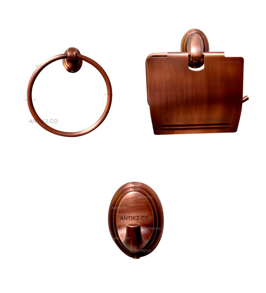 Accesorios vintage cobre antiguo x 3