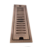 Rejilla piso Bronce Antiguo Rectangular  30cm