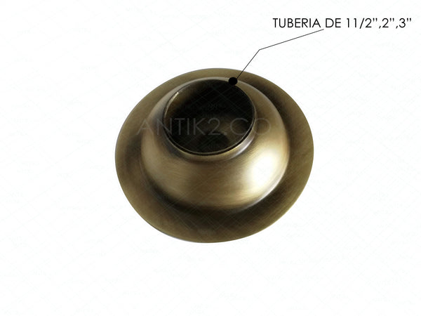 Rejilla piso Bronce Antiguo Diametro 10cm