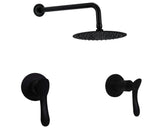 Mezclador Negro + Ducha 20cm