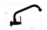 Griferia Pared Negro (Agua fria)