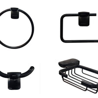 Juego de accesorios negro x 4 piezas