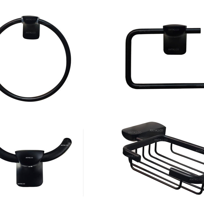 Juego de accesorios negro x 4 piezas