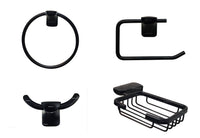 Juego de accesorios negro x 4 piezas
