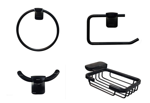 Juego de accesorios negro x 4 piezas