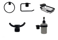 Juego de accesorios negro x 5 piezas