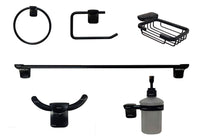 Juego de accesorios negro x 6 piezas