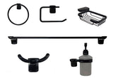 Juego de accesorios negro x 6 piezas