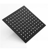 Ducha Cuadrada Negra 30x30cm + Tubo 40cm