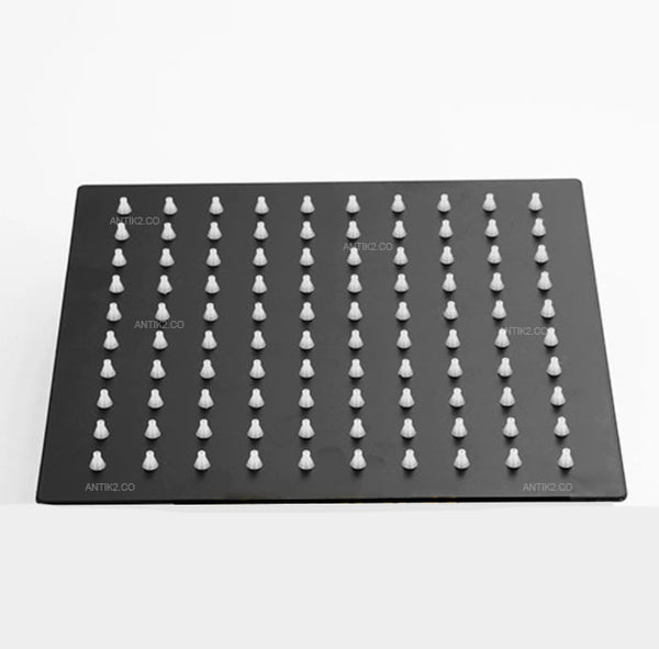 Ducha Cuadrado Slim negro 30x30cm
