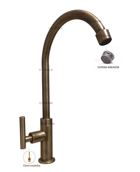 Griferia Vintage Alta bronce antiguo