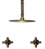 Mezclador vintage Bronce Antiguo + Ducha a techo 25cm