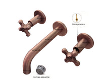 Mezclador Vintage  Lavamanos Pared Cobre Antiguo