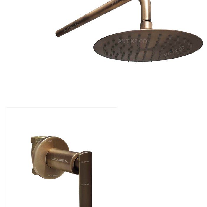 Registro Bronce Antiguo + Ducha 20cm