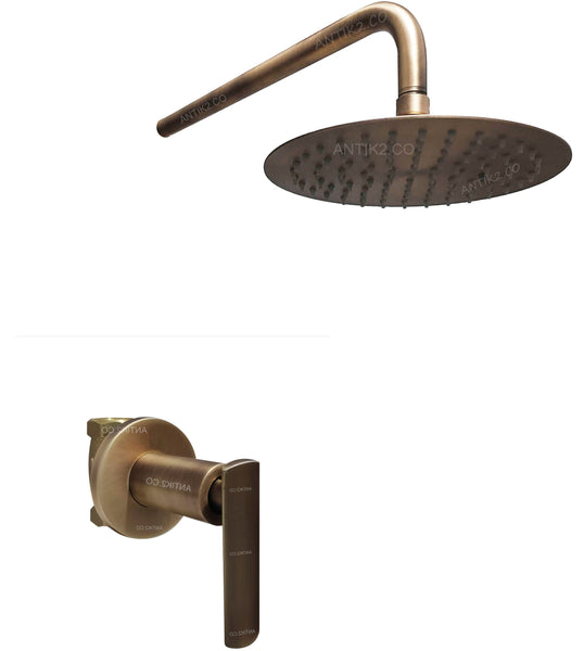 Registro Bronce Antiguo + Ducha 20cm