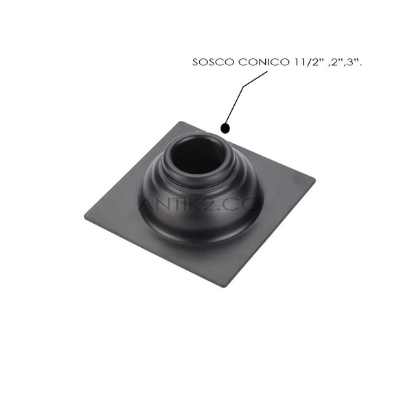 Rejilla piso Cuadrada 10x10cm negra