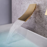 Mezclador  Cascada Pared Dorado