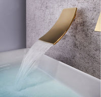 Mezclador  Cascada Pared Dorado