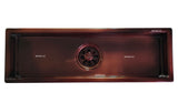Rejilla Piso  Cobre Antiguo Brillante  Rectangular 80cm
