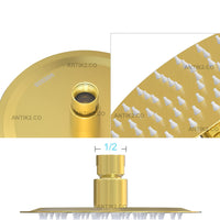 Registro ducha Dorado + ducha 20cm