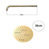 Mezclador Ducha dorado + 30cm