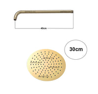 Mezclador Ducha dorado + 30cm