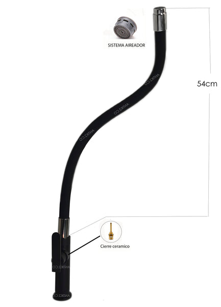 Griferia  Negro Flexible