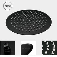Registro Ducha negro + Ducha 20cm