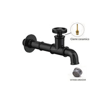 Griferia pared Industrial Negro