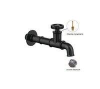 Griferia pared Industrial Negro