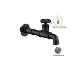 Griferia pared Industrial Negro