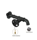 Griferia pared Vintage Negro (Agua fria)