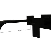 Griferia Pared Incrustar Negro (Agua fria)