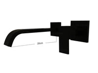 Griferia Pared Incrustar Negro (Agua fria)