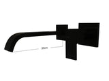 Griferia Pared Incrustar Negro (Agua fria)