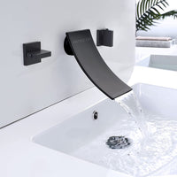 Griferia Mezclador Pared Cascada Negro