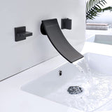 Griferia Mezclador Pared Cascada Negro