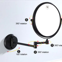 Espejo Aumento 1x-3x Negro