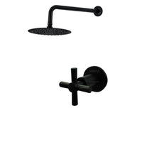 Registro Ducha negro + Ducha 20cm