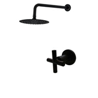 Registro Ducha negro + Ducha 30cm
