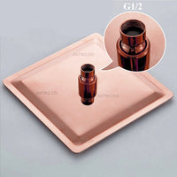 Mezclador  Cuadrado Oro Rosa + Ducha 25x25cm